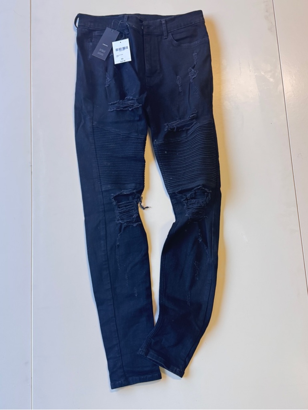 Forever 21 Men's Skinny Black Stretch Jeans - Picture 9 of 11